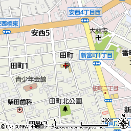 静岡市役所　田町保育園周辺の地図