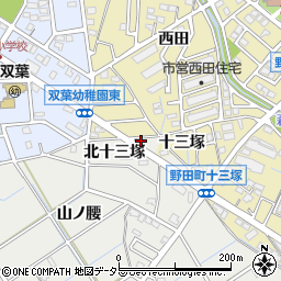 愛知県刈谷市半城土町北十三塚1-1周辺の地図
