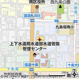 京都三菱本社十条店周辺の地図