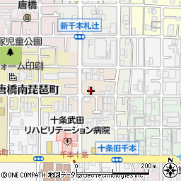 京都府京都市南区唐橋芦辺町16周辺の地図