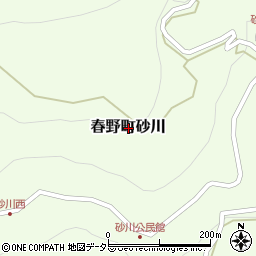 静岡県浜松市天竜区春野町砂川周辺の地図