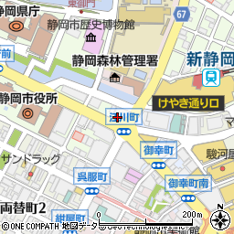 セブンイレブン静岡江川町店周辺の地図