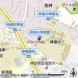 井田小学校西周辺の地図