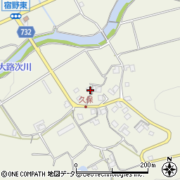 大阪府豊能郡能勢町宿野424周辺の地図
