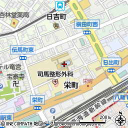 静岡市立伝馬町小学校周辺の地図