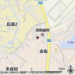 愛知県知多市日長赤坂周辺の地図