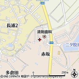 愛知県知多市日長赤坂9-5周辺の地図