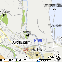 京都府京都市西京区大枝塚原町周辺の地図