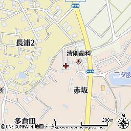 愛知県知多市日長赤坂9-8周辺の地図