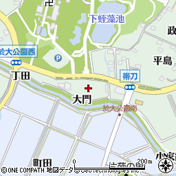 愛知県東浦町（知多郡）緒川（大門一区）周辺の地図