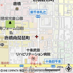 京都府京都市南区唐橋芦辺町周辺の地図