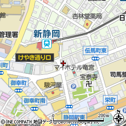 セブンイレブン静岡伝馬町店周辺の地図