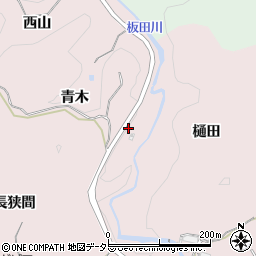 愛知県岡崎市田口町長狭間周辺の地図
