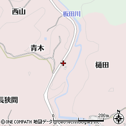 愛知県岡崎市田口町（長狭間）周辺の地図