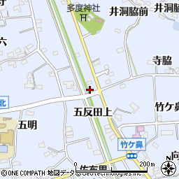 愛知県知多市佐布里五反田上周辺の地図