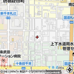 京都府京都市南区西九条豊田町周辺の地図