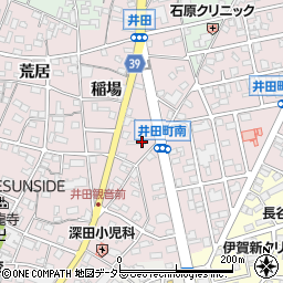 愛知県岡崎市井田町鎌研周辺の地図