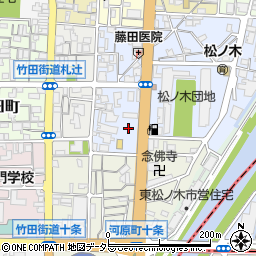 京都府京都市南区東九条東札辻町46周辺の地図
