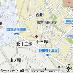 愛知県刈谷市野田町西田23周辺の地図
