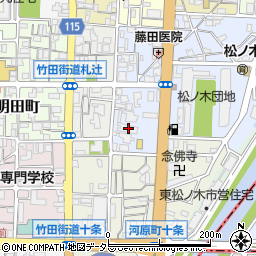 京都府京都市南区東九条東札辻町6周辺の地図