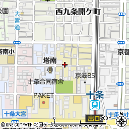 京都府京都市南区西九条西柳ノ内町周辺の地図