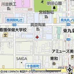 京都府京都市南区東九条西明田町2-7周辺の地図