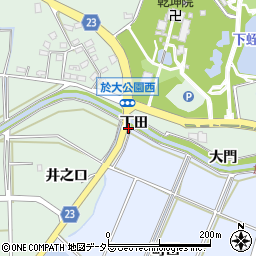 愛知県知多郡東浦町石浜丁田周辺の地図