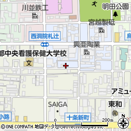 京都府京都市南区東九条西明田町90周辺の地図