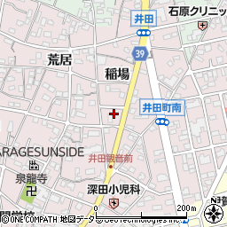 愛知県岡崎市井田町稲場周辺の地図