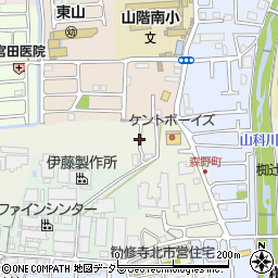 京都府京都市山科区東野森野町周辺の地図