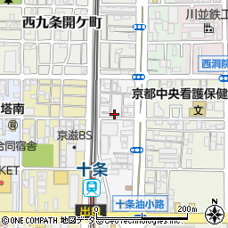 京都府京都市南区西九条東柳ノ内町周辺の地図