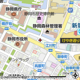 株式会社大京穴吹不動産静岡営業所周辺の地図