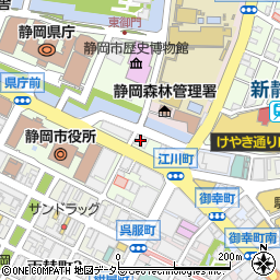 信金中央金庫静岡支店周辺の地図