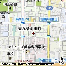 京都府京都市南区東九条明田町42周辺の地図