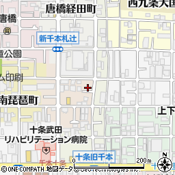 京都府京都市南区唐橋芦辺町13周辺の地図