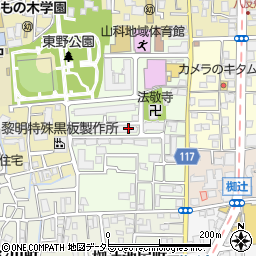 京都府京都市山科区椥辻西浦町周辺の地図