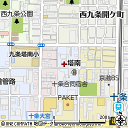 京都府京都市南区西九条東御幸田町周辺の地図