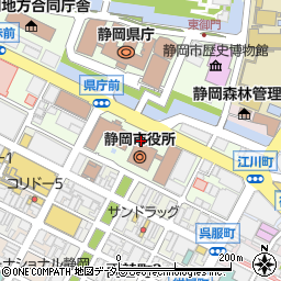 静岡市役所　建設局土木部建設政策課調整係周辺の地図