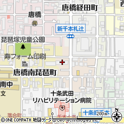 京都府京都市南区唐橋芦辺町5周辺の地図