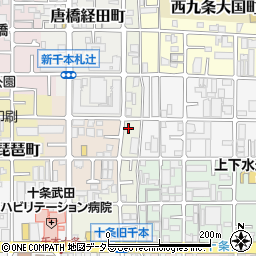 京都府京都市南区西九条唐戸町32周辺の地図