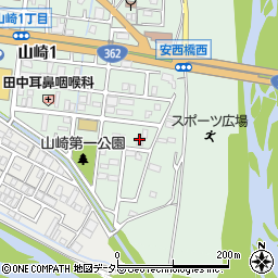 モコ　山崎保育園周辺の地図