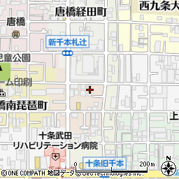 京都府京都市南区唐橋芦辺町14周辺の地図