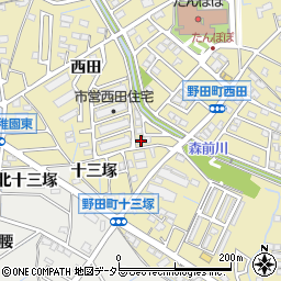愛知県刈谷市野田町西田91-5周辺の地図