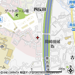 愛知県岡崎市真伝町四反田周辺の地図