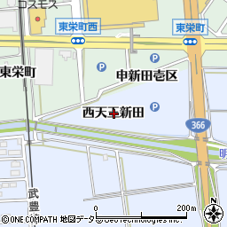 愛知県知多郡東浦町石浜西天王新田周辺の地図