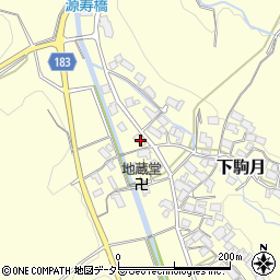 滋賀県蒲生郡日野町下駒月1833周辺の地図