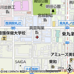 京都府京都市南区東九条西明田町4周辺の地図