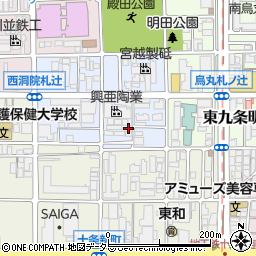 京都府京都市南区東九条西明田町4-1周辺の地図