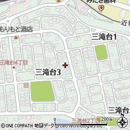 三重県四日市市三滝台3丁目4周辺の地図