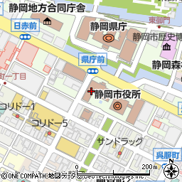 静岡市葵区役所周辺の地図